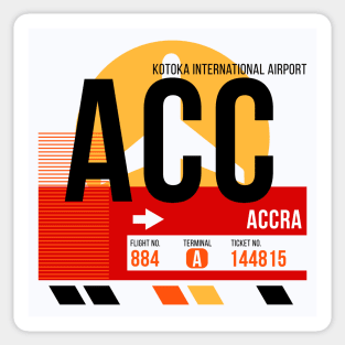 Accra (ACC) Airport // Sunset Baggage Tag Sticker